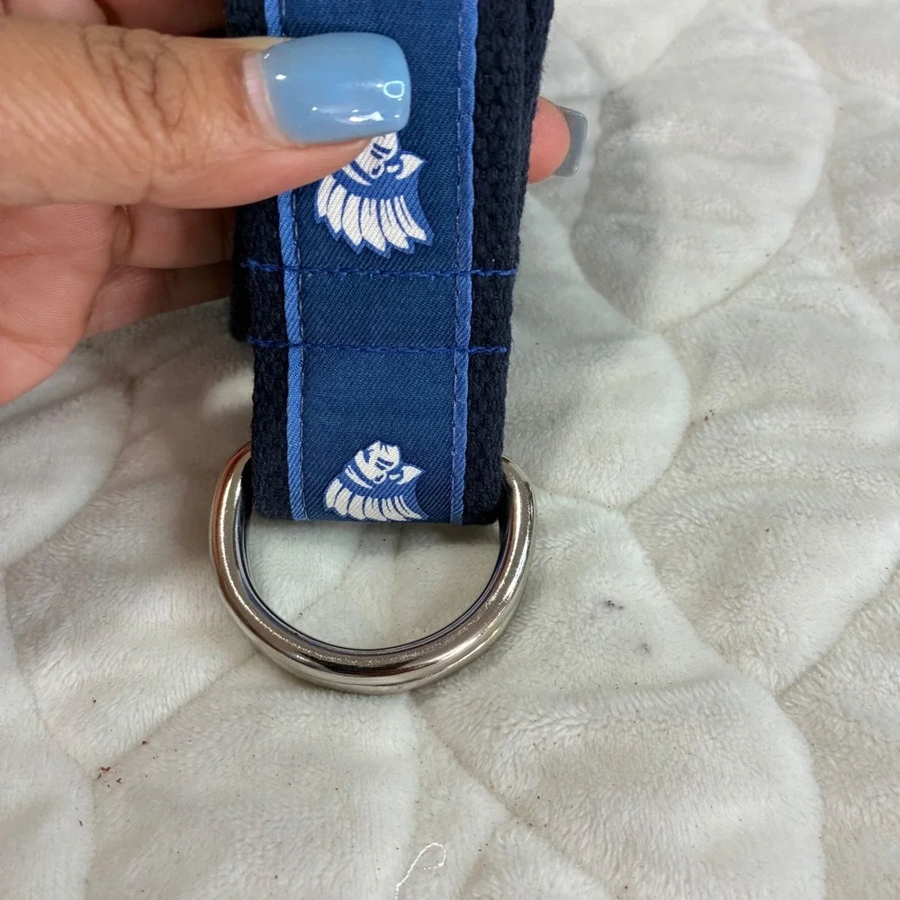 Vineyard Vines by‎ Shep & Ian Mens Navy Blue Belt with Native American Design-L